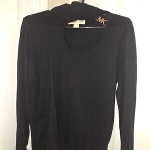 Michael Kors Black Sweatshirt with Gold Accent